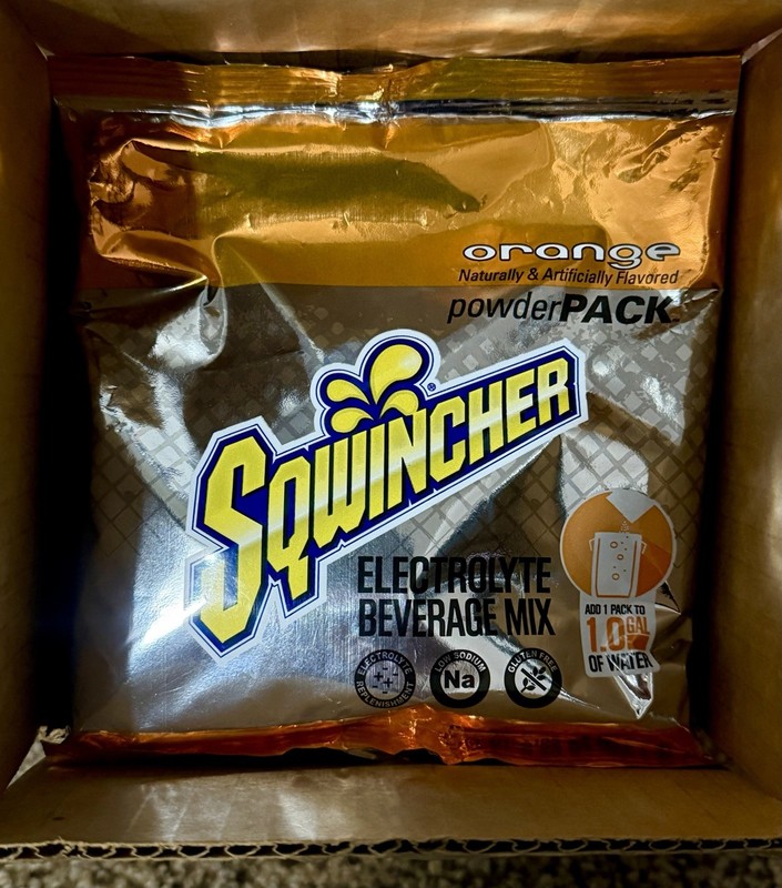 Case of 5 Packs (9.53oz) ORANGE Sqwincher Powder Electrolyte Makes 1 Gallon each