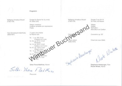 Original autographs Silke-Thora Matthies, Stephanie Hamburger, Nicole Winter ///