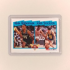 1991-92 NBA Hoops - League Leaders In Steals John Stockton, Alvin Robertson #310