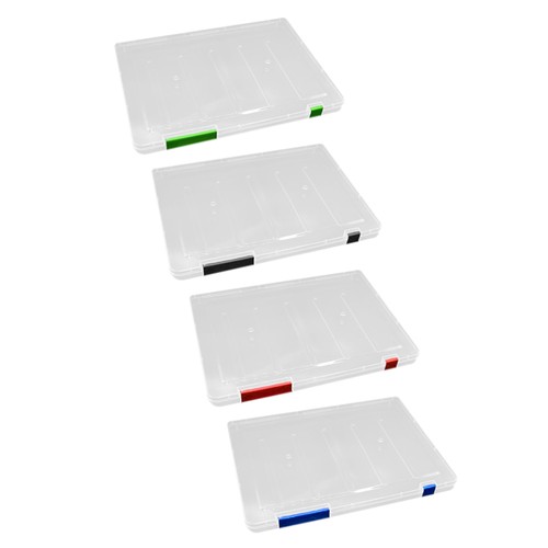 4 Pezzi Cartella Scatola Portadocumenti Trasparente Organizzatore File Ufficio Portatile - Foto 7 di 12