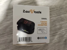 Brand New Zacurate 500DL Fingertip Pulse Oximeter Black
