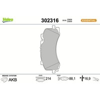 Valeo 302316 Bremsbelagsatz FüR Audi Vw Q7 A6 C8 A7 Q8 A8 D5 Touareg 4MB 4MG