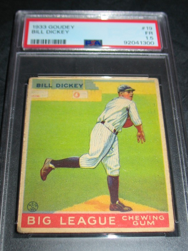 1933 GOUDEY #19 BILL DICKEY PSA Fair 1.5  ~NEW YORK YANKEES