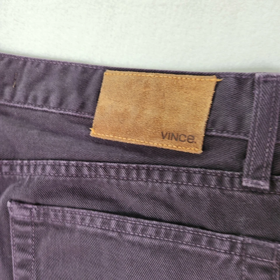 Jeans Vince 5 Bolsillos Sarga Hombres 34x34 Ciruela Púrpura Botón Mosca Hechos en EE. UU. DM109A-2114 Foto 2 de 4
