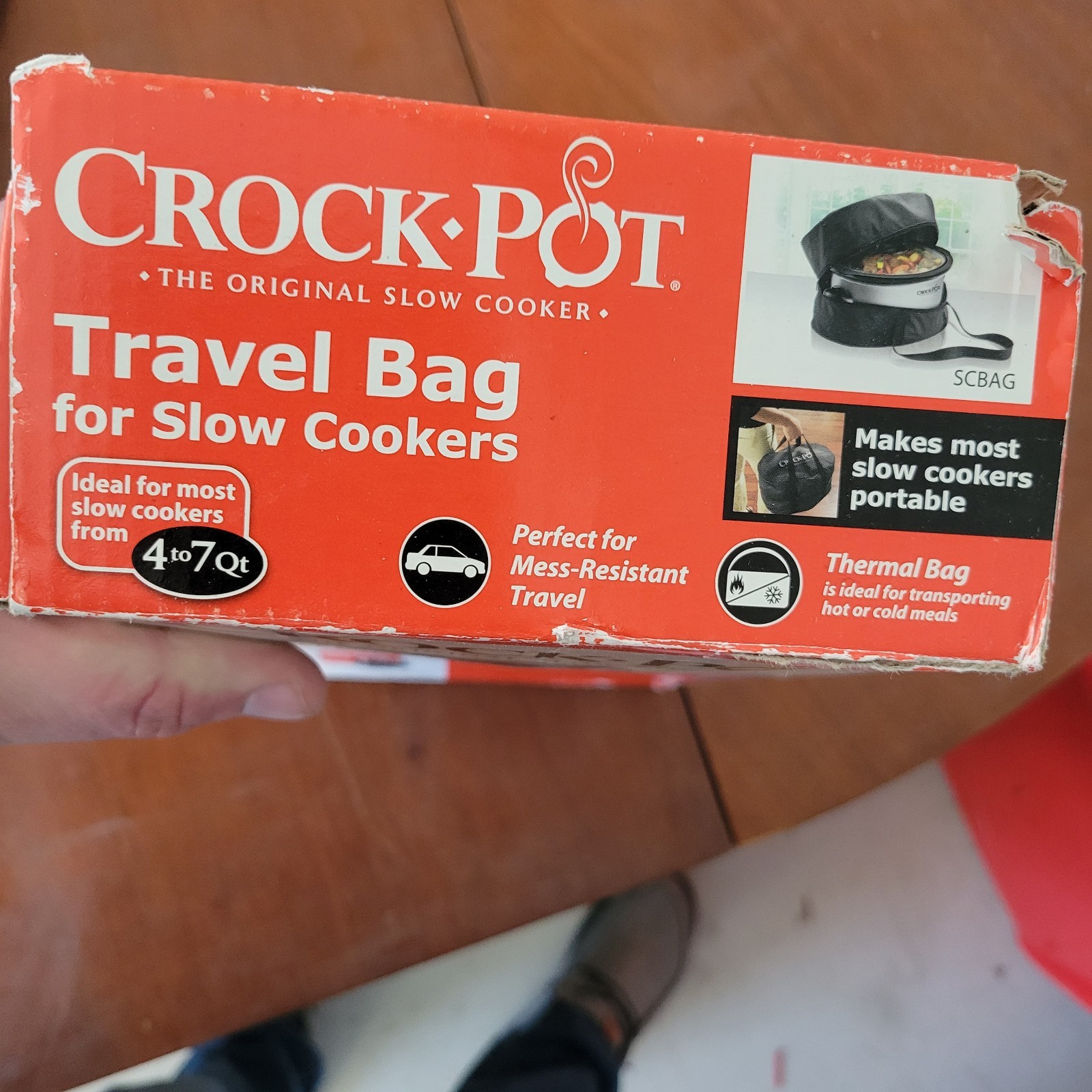 Crock-Pot Travel Bag for 4-7 Qt Slow Cooker Black Portable T