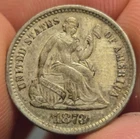 1873-S Seated Liberty Half Dime XF+ last year of issue