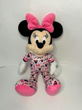 Disney Minnie Mouse 20  Plush Stuffed Animal Wearing Pink Pajamas PJs
