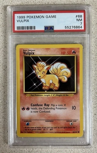 1999 Pokemon TCG Vulpix Base Set #68 PSA 7