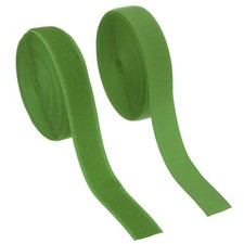 Sew on Hook and Loop Tape, 1 Inch Nylon Fastener Strips 5 Yards Deep Green