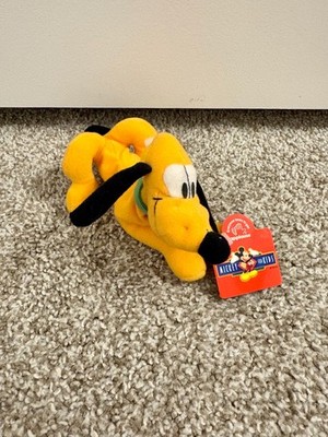 Vintage 1998 Disney Pluto Dog Stuffed Animal Bean bag Plush Applause Mickey