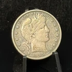 1905 S Silver Barber Half Dollar 50C Coin - graffiti