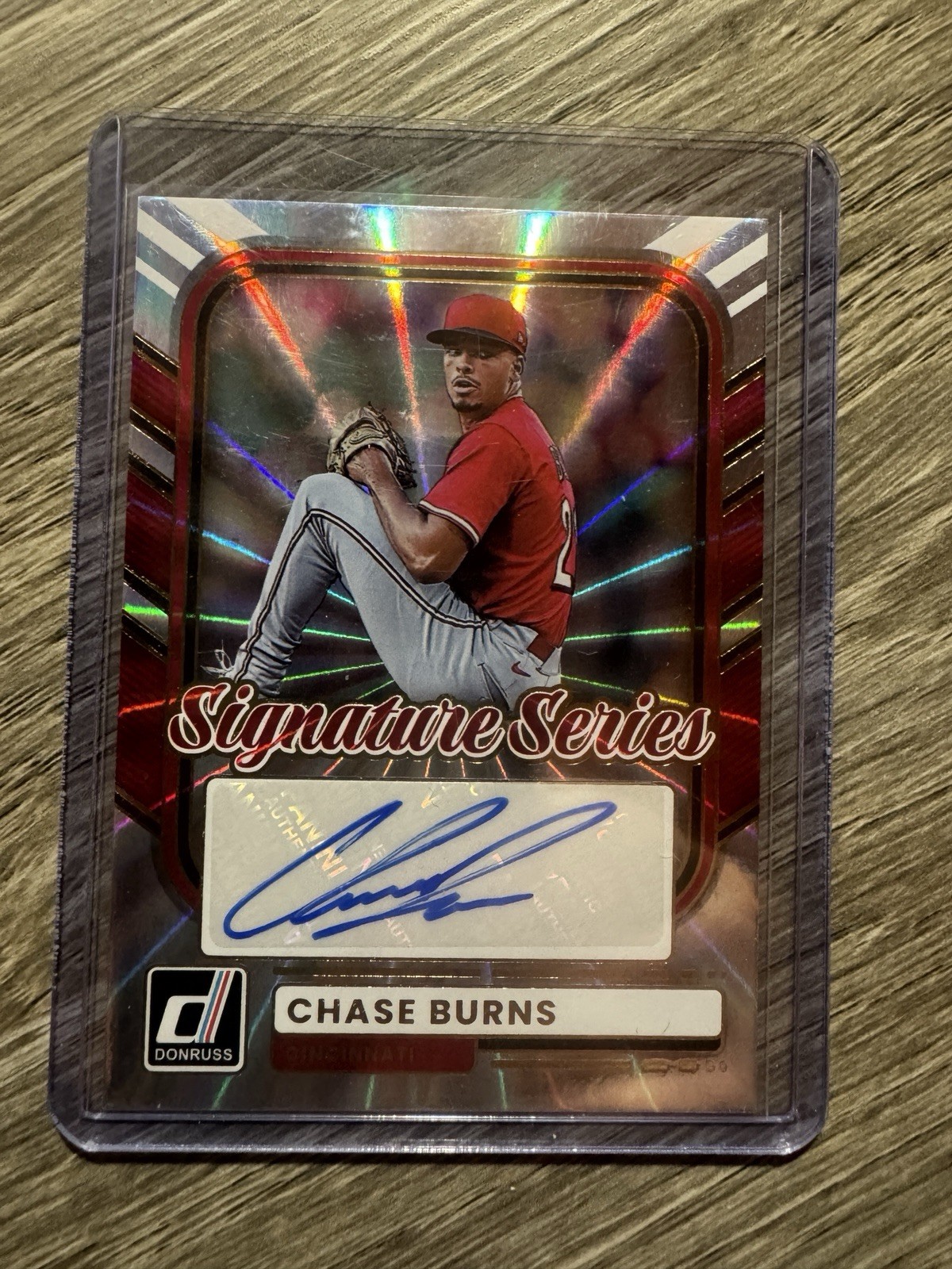 2026 DONRUSS CHASE BURNS SIGNATURE SERIES FOIL AUTOGRAPH-REDs SS-CB