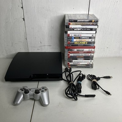 Sony PlayStation 3 Slim PS3 CECH-3001A Console Bundle 20 Games + Digital Games!