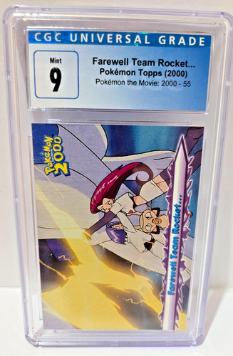 CGC 9 Farewell Team Rocket 55 Pokémon Topps 2000 Movie Card Mint