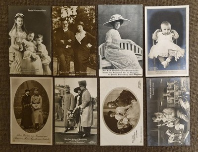 A11-8 Stk. Historische Ansichtskarten   Deutsches Kaiserhaus & Adel um 1910 1914