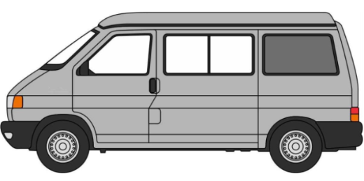 Oxford Diecast 76T4005 VW T4 Westfalia Camper Silver OO Gauge
