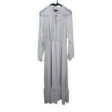 Fairytale Lulu’s Swiss Dot Long Sleeve Maxi Dress w/ Ruffle Collar | Size S