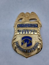 Pinkerton Security Services Vintage Numbered Badge