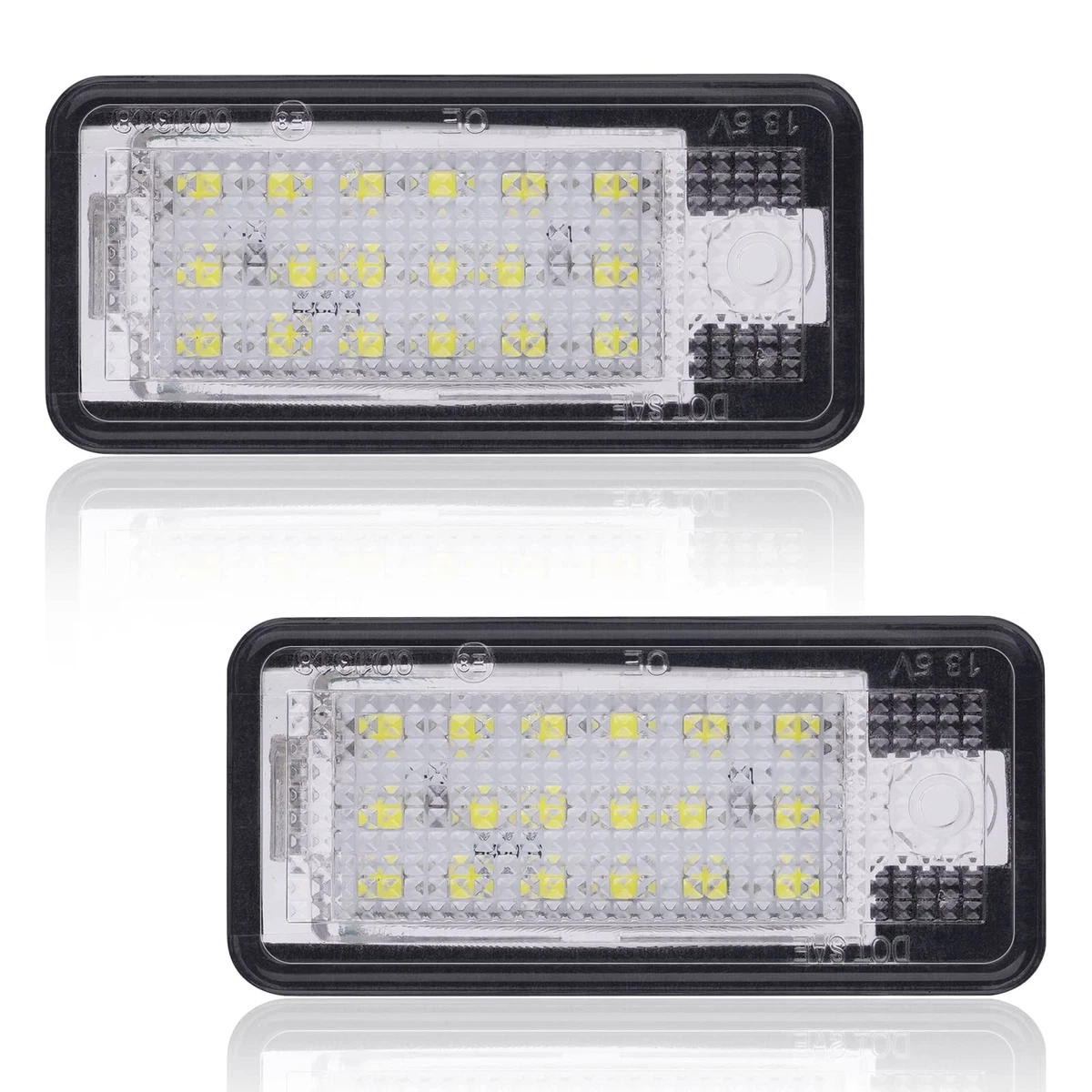 URAQT 2 x 6500K License Plate Lights 400 Lumens Error-Free 12V – White