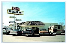 Postcard Earls Restaurant c1980s Cars Pickup Camper Van Gallup New Mexico UNP
