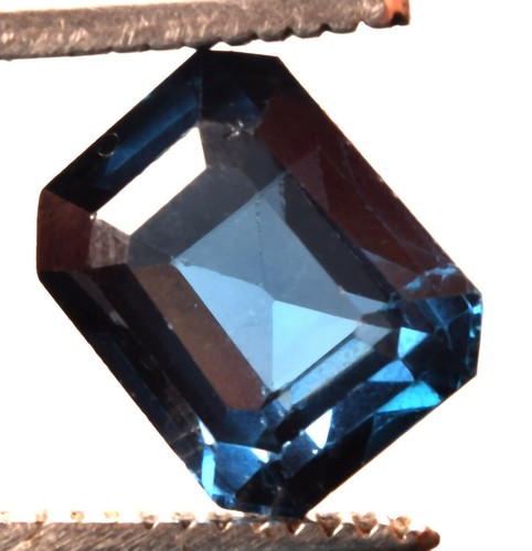 13.10 Cts. Excellent Natural London Blue Topaz Emerald Cut Certified Gemstone