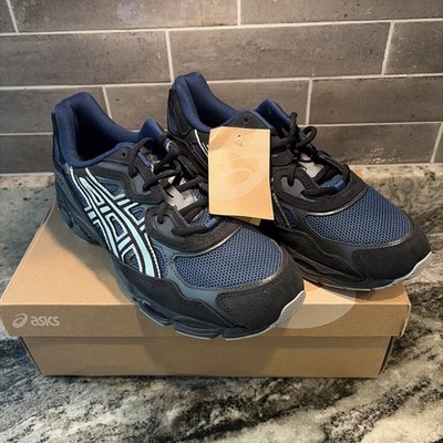 NWT ASICS Gel-NYC Men s Size 12 Blue Silver Shoes Casual Athletic Gym Sneakers