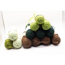 Vintage NOS 1970s Macrame Cord Lot, Elefant Twist, Greens Browns 2-3mm Diameter