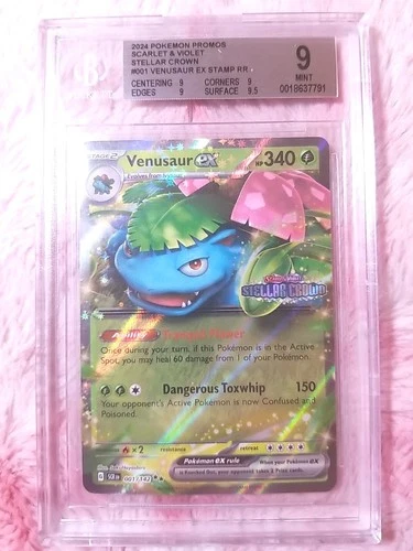 2024 POKEMON VENUSAUR EX STELLAR CROWN Stamped Promo #001 BGS 9 MINT
