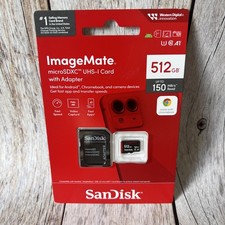 SanDisk 512GB ImageMate Micro SDXC UHS-I Card With Adapter Up To 150MB/s Read 