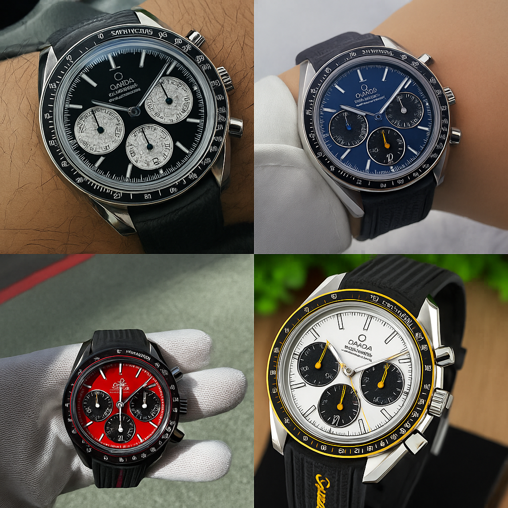 Rubber Strap for Omega Racing Series Speedmaster Seamaster 18-21mm Luxury