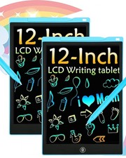 pbeknco 2 Pack 12 Inch LCD Writing Tablet Colorful Doodle Board Educational