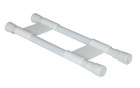 American Motorhome RV Double Cupboard White Bars 44093