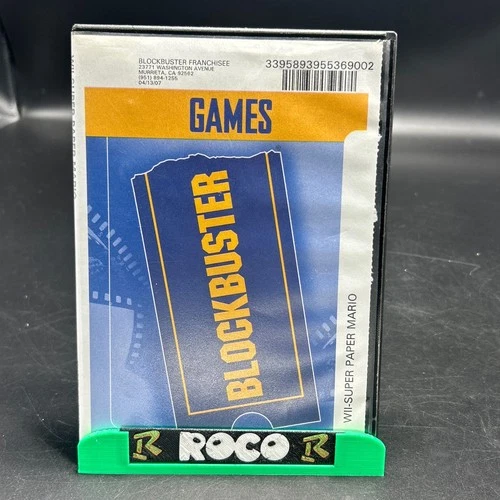 Super Paper Mario Wii Blockbuster Case (Nintendo Wii, 2007) DISC ONLY