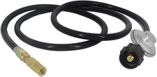 MCAMPAS QCC1 Universal Grill Regulator Hose with Coleman Threaded Regulator for