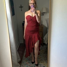 House of Harlow x Revolve Arnound Dress Small Red Strapless