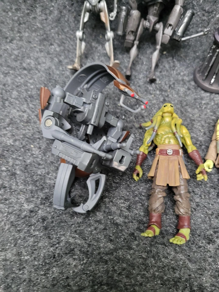 Lote Figuras de Acción Star Wars Kit Fisto Grievous Jedi Droides Separatistas Guerra Clon Foto 2 de 4