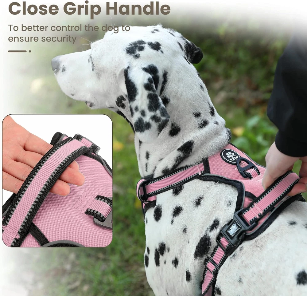 Dog Harness | No Pull Dog Harness | Reflective Oxford | Padded Handle | 4 Adjust