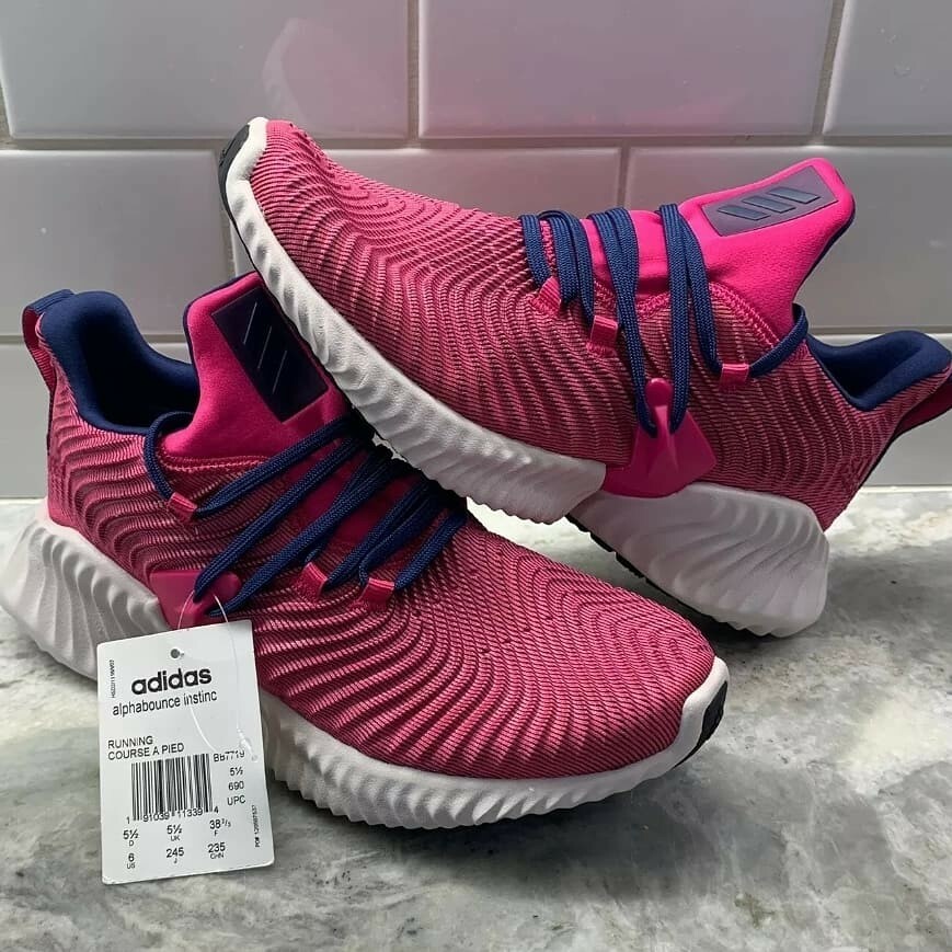 ハッピー Adidas Alphabounce Instinct Running Shoes - Pink - Girls size 6 | eBay