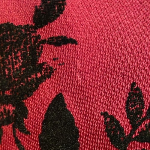 Teeze Me Vintage Red Formal Halter Mermaid Dress Juniors 1 Velvet Floral USA - Picture 12 of 12