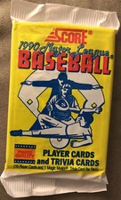 1990 Score Baseball Pack Walt Weiss A’s (Top) Pat Austin Tigers Rookie RC (Back)