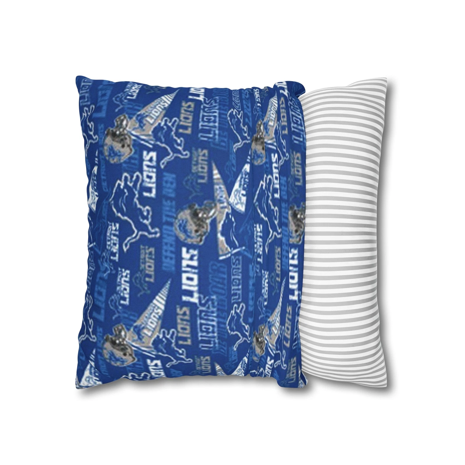 Detroit Lions Spun Square Throw Pillowcase