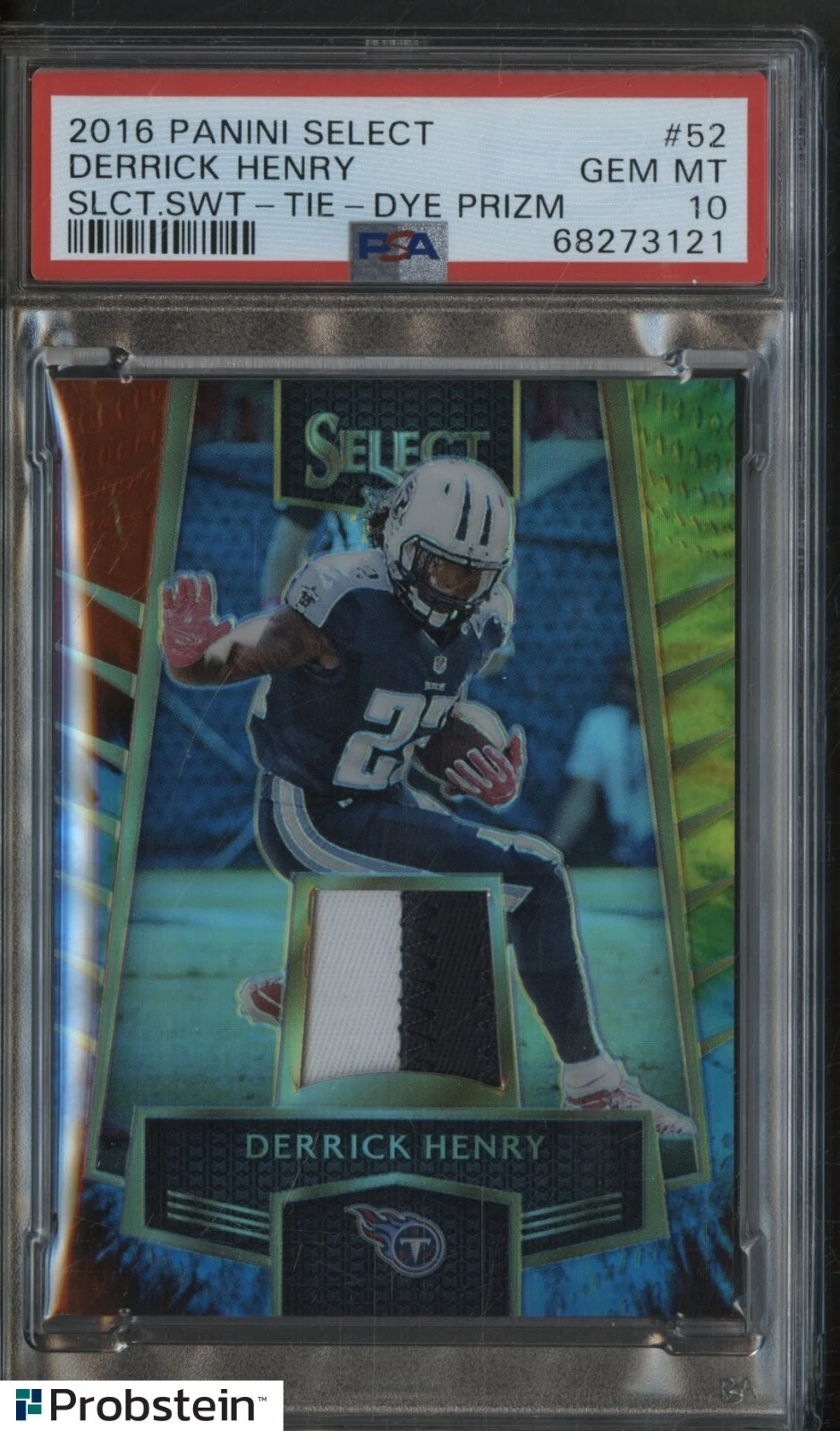 Derrick Henry Panini Select Select Swatch #52 Tie-Dye Prizm