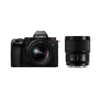 LUMIX S5II 20-60mm+50mm F1.8 Mirrorless SLR Duo lens kit DC-S5M2W Black