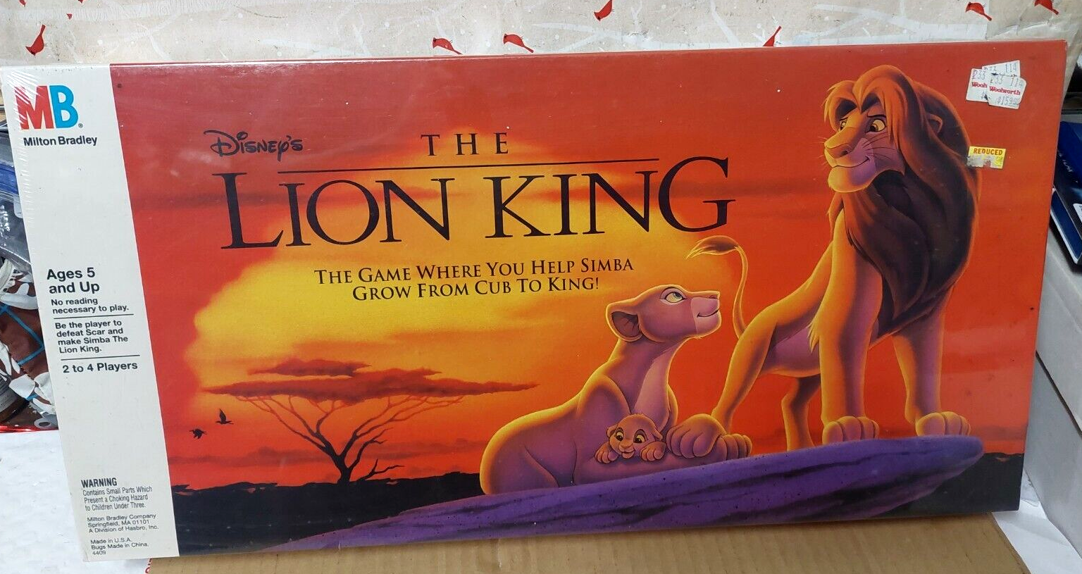 Vintage 1993 Milton Bradley The Lion King Board Game Disney New &amp; Sealed