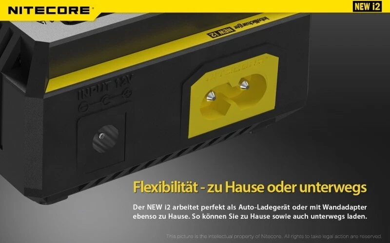 Nitecore Ladegerät Intellicharge NEW i2 mit 2 Ladeschächten NC-i2 - Bild 4 von 4