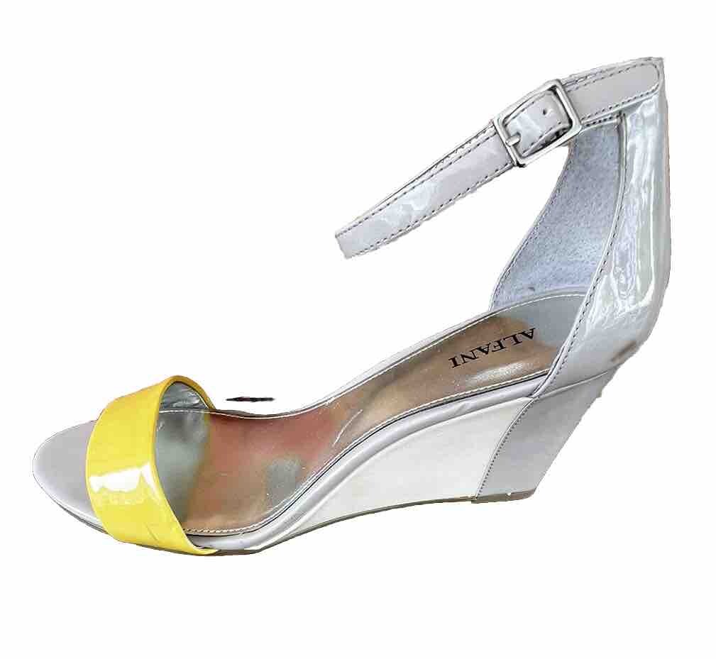 Open Toe Alfani Womens Wedges Alfani Womens Vacanzaa Faux Leather