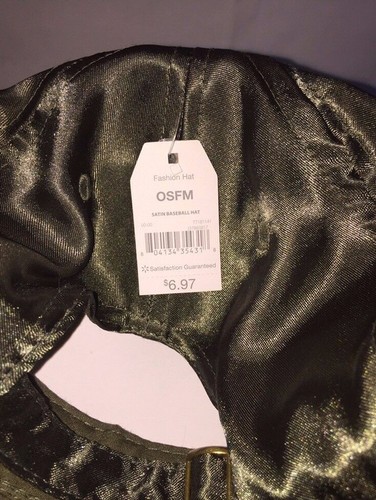 Woman’s Pair Or Time And Tru Baseball Hat Cap Green Shiny, Twill Floral EUC - Picture 9 of 9
