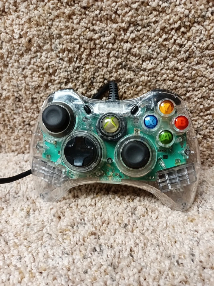 XBOX 360 Afterglow Wired Clear Controller Model PL-3702  - Image 3 of 4