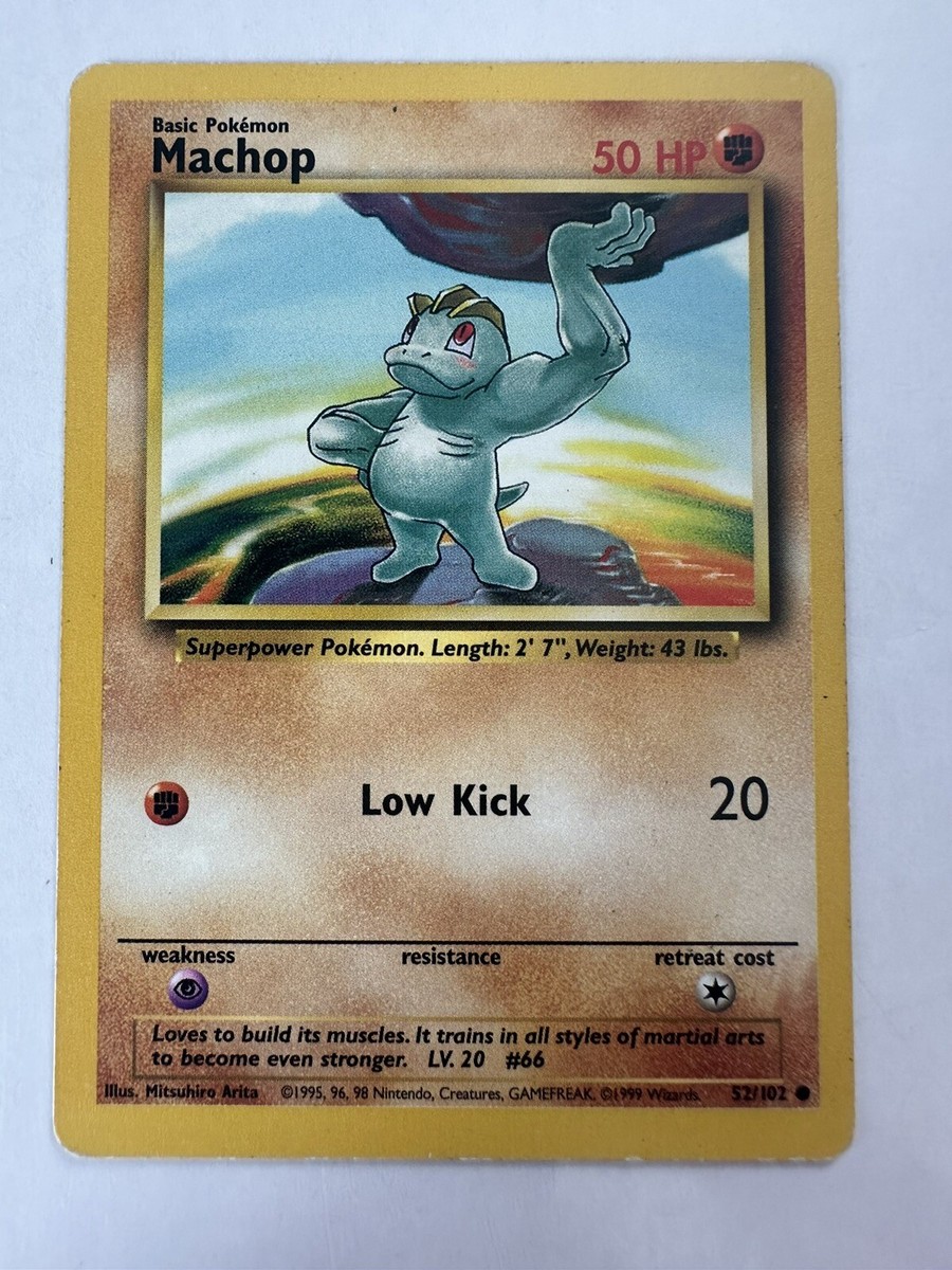 1999 Pokémon Machop #52/102 Base Set Card | eBay