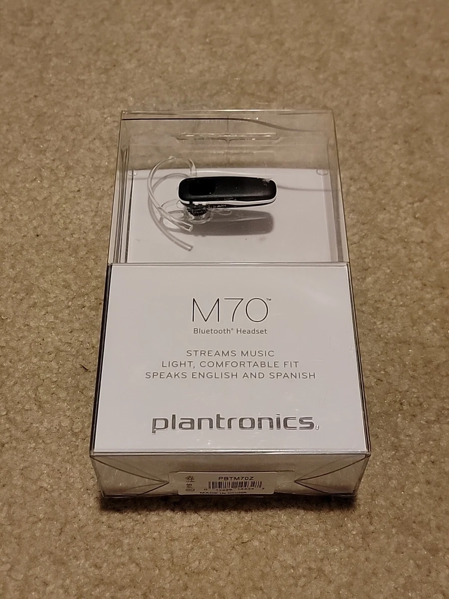 NEW IN SEALED BOX Plantronics M70 Bluetooth Headset - Black 